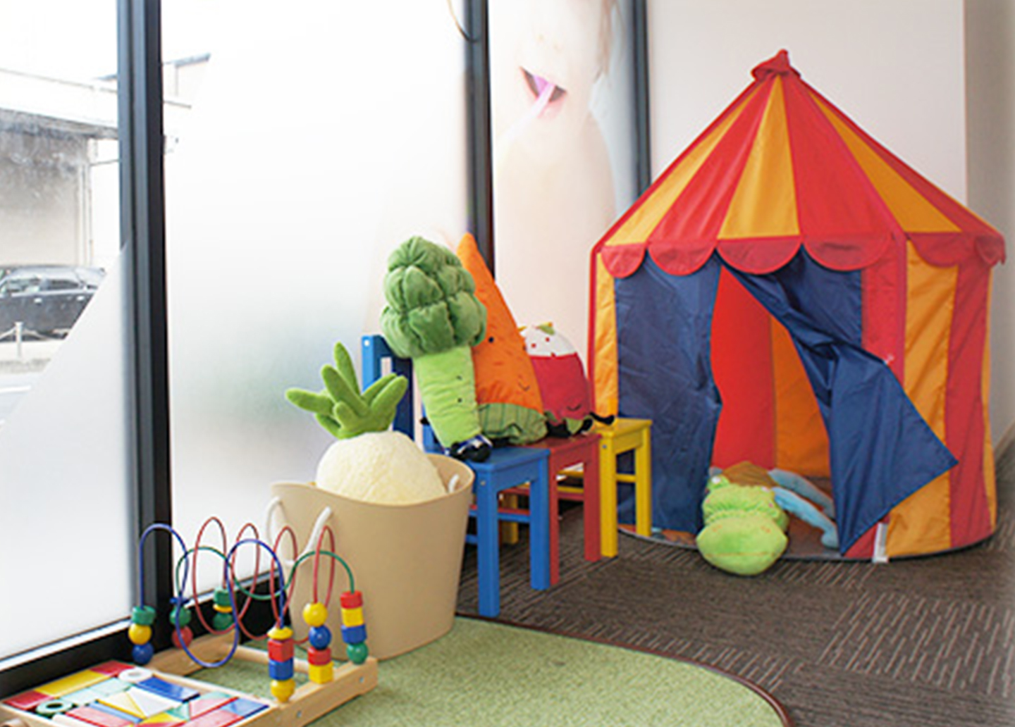 託児室完備 保育士がお子様をお預かりしますので、安心して治療をうけていただけます